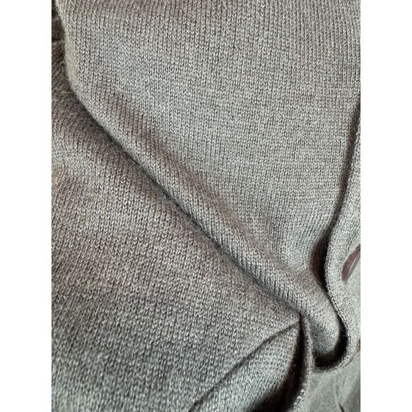 KNITTED & KNOTTED gray purple wool blend knit lace V-neck sweater cardigan 8 - Picture 5 of 12